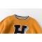 Wholesale Factory Boy Cashmere Word Pattern Round Neck Sweater With Strip Wholesale