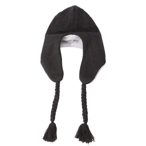 Wholesale  Boys' Fleece Lined Knitted Hat  Boy's Warm Winter Cap with Warm Earflap Chinese Suplier
