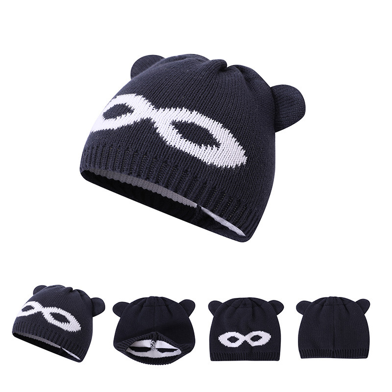Wholesale Knitted Baby Cashmere Beanie  Adorable Cartoon Beanie