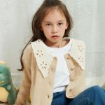 Wholesale Kids Girls Knitted Cardigan Sweater Long Sleeve Button Front Top Wear