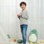 Wholesale Infant Boys Cardigan Crochet Sweater V-Neck，Toddler Knit Button Up Knitted Pattern Pullover