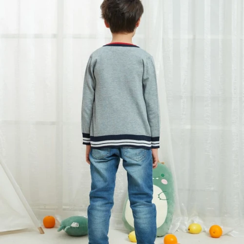 Wholesale  Kids Boys Cardigan Button Up Toddler Knit Sweater Organic Cotton From China