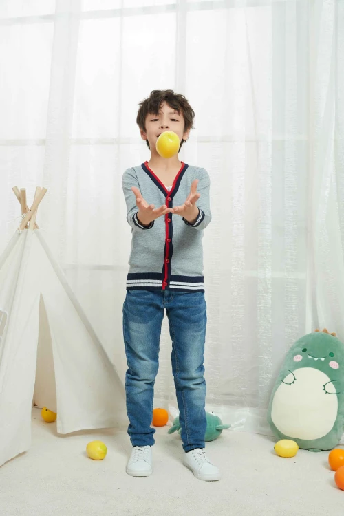 Wholesale  Kids Boys Cardigan Button Up Toddler Knit Sweater Organic Cotton From China