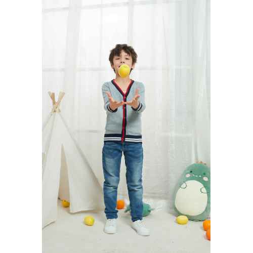 Wholesale  Kids Boys Cardigan Button Up Toddler Knit Sweater Organic Cotton From China