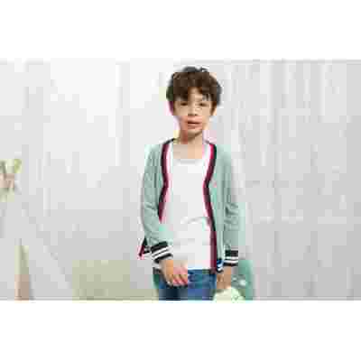 Wholesale  Kids Boys Cardigan Button Up Toddler Knit Sweater Organic Cotton From China