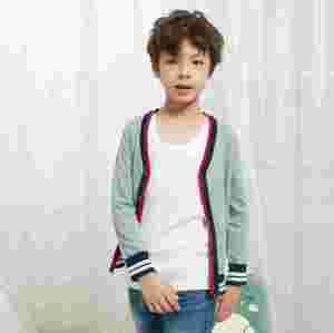 Wholesale  Kids Boys Cardigan Button Up Toddler Knit Sweater Organic Cotton From China
