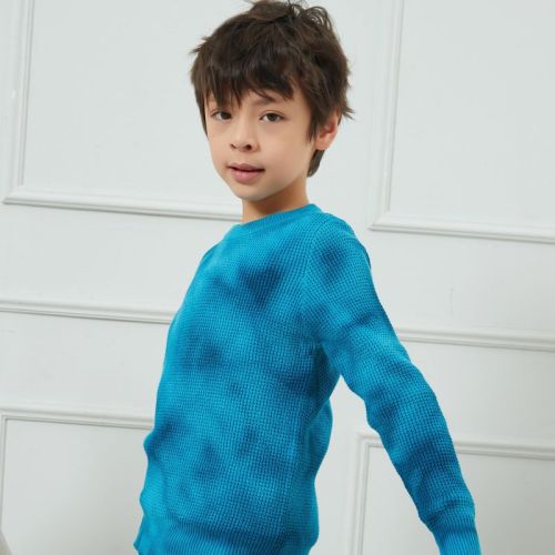 Wholesale  Tie Dye Cotton Crew Neck Pullover Sweater for Kids Children Boys From Chinese Supplier