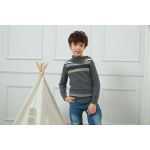 Wholesale Kids Boys 100% Cashmere Pullover Sweater with Buttons From Chinese Factory