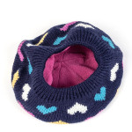 Wholesale Knit Newborn Girl Beret Hat Autumn Cute Bow Beanie Cotton Lined Hat