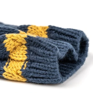 Wholesale Winter Knit Baby Hat Twist Warm Beanie For Boys Girls Infant Toddler Baby With Pompom