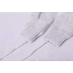 Großhandel Neugeborene Unisex Winter Dicke Warme Strickhandschuhe Fäustlinge Mit Schnur