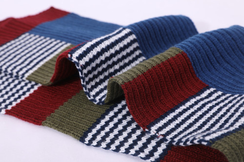Wholesale Soft & Warm Tartan Plaid Checked Cashmere Feel Winter Knitted Kids Scarf