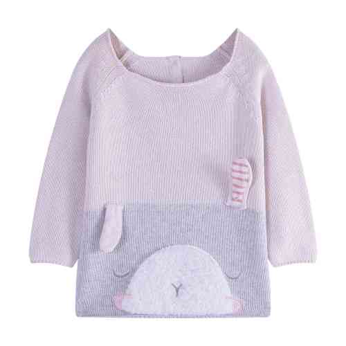 Wholesale  Infant Girl Wool Cashmere Dress Cartoon Long sleeve Knit Sweater Winter Dress