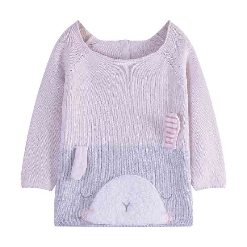 Wholesale  Infant Girl Cotton Wool Dress Cartoon Long sleeve Knit Sweater Winter Dress