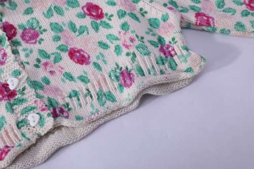 Wholesale Baby Girls Knitwear Cardigan Long Sleeve Closure Printing Shrug Wedding Party Outwear