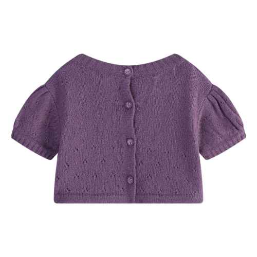 Wholesale  Baby Girl's short Sleeve V-Neck Knitwear Ruched Pullover Ribbed Casual Cropped Top