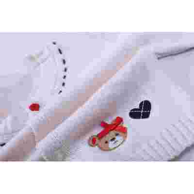 Wholesale  Girls Cardigan Sweaters Embroidered Knitted Outwear For 3-24 Month