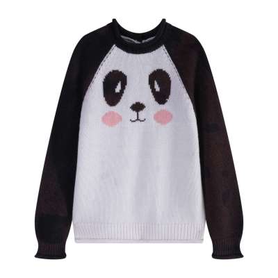 Wholesale girls' Pullover Sweaters Cashmere Blend Soft Tops with panda