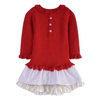 Wholesale  Camiz.kids Girls's Jumpersuit Cashmere Blend Soft Dress,cashmere sweater kids