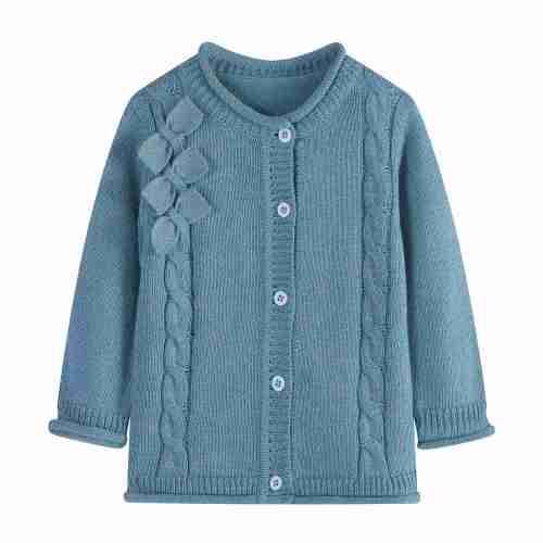 Wholesale  Camiz.kids Girls's Cardigan Sweaters Wwool Blend Soft Tops With Emb