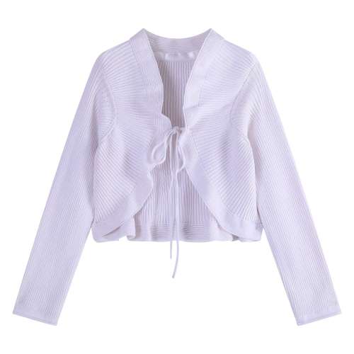 Wholesale  Camiz.kids Girls's Knitted Long Sleeve Short Shawl Cashmere Blend Soft Tops