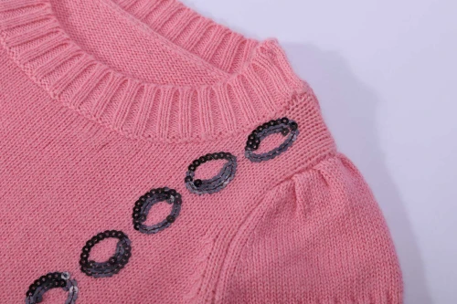 Wholesale  Camiz.kids Girls's Pullover Sweaters Cashmere Blend Soft Tops With Short Sleeve