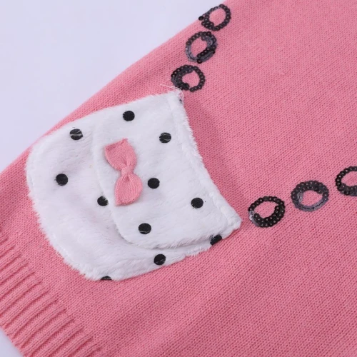 Wholesale  Camiz.kids Girls's Pullover Sweaters Cashmere Blend Soft Tops With Short Sleeve