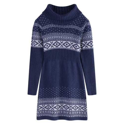 Wholesale  Girls's Pullover Sweaters Cashmere Blend Soft Tops With HIgh Collar