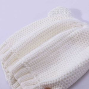 Berretto di lana neonato all'ingrosso all'ingrosso in bianco con fornitore di spigoli