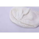 OEM Wholesale Newborn Wool Cashmere Beanie In White Color With Ear From Chinese Supplier