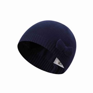 Bonnet en laine pour bébé fille en gros dans la marine fournisseur de la Chine