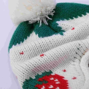Wool Cashmere Girl Beanie With Pom China Manufacturer