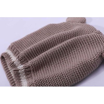Camiz.kids Toddler winter Beanie Wool Lining Knitted Hat With Bear Pattern China Manufacturer