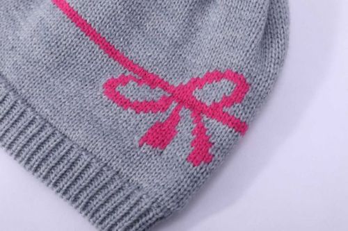 Wholesale Camiz.kids Winter Wool Knitted Baby Hat With Cute Bow Classic Girls Beanie
