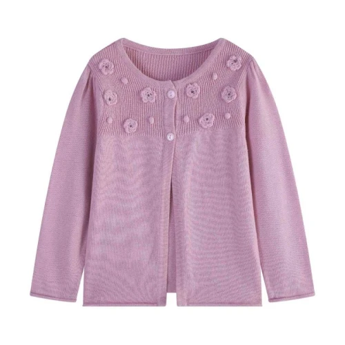 Wholesale  Camiz.kids Girls's Sweaters Cashmere Blend Soft Tops with Emb