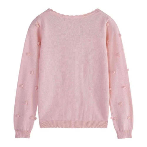 Wholesale  Kids Girls's Cardigan Sweater Wool Soft Top With Emb From Chinese Manufacturer