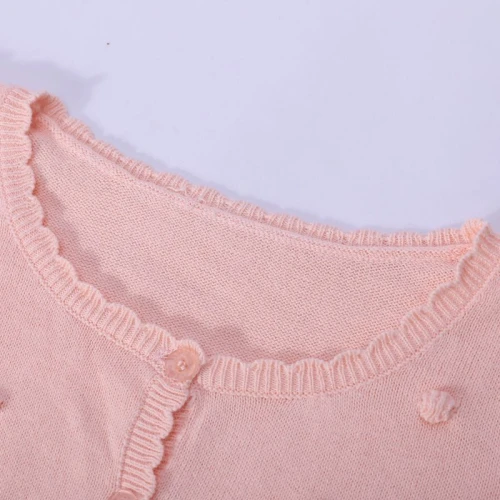 Wholesale  Kids Girls's Cardigan Sweater Wool Soft Top With Emb From Chinese Manufacturer