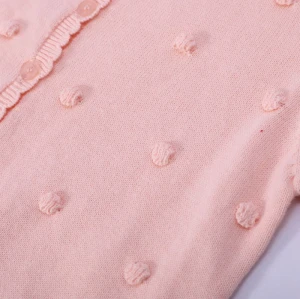 Wholesale  Kids Girls's Cardigan Sweater Wool Soft Top With Emb From Chinese Manufacturer