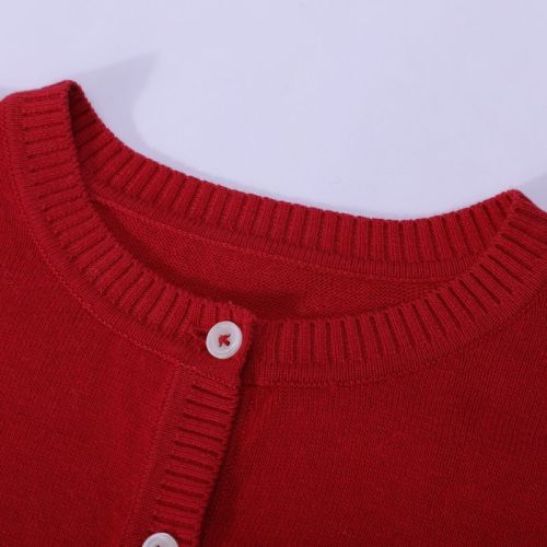 Wholesale  Camiz.kids girls's Cotton Cardigan Sweater Baby Long Sleeve Round Neck Knit