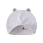 Wholesale Camiz.kids Newborn Ivory Fuzzy Bear Knit Hat From China