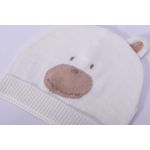 Venta al por mayor Camiz.kids Newborn Ivory Fuzzy Bear Knit Hat de China