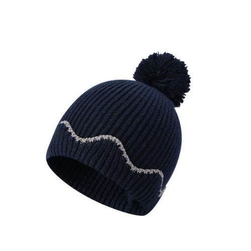 Wholesale Girl Cashmere Beanie With Stripe Pattern Pom Pom From Chinese Supplier