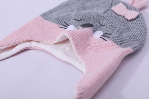 Wholesale Camiz.kids Wool Beanie With Cat Pattern China Supplier