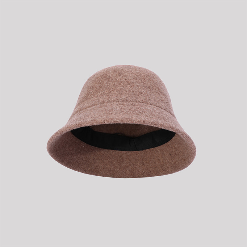 Wholesale Kids Girl Wool Cashmere Shape Cap Bucket Hat In Small MOQ For Winter