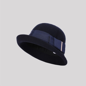 Wholesale Kids Girl Wool Cashmere Shape Cap Bowler Hat In Small MOQ