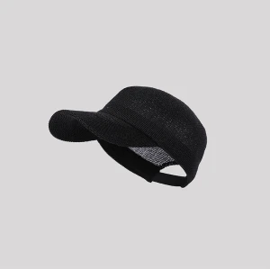 Wholesale Kids Boy Black Wool Cashmere Shape Baseball Cap In Small MOQ