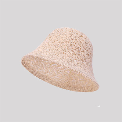 Wholesale Kids Girl Wool Cashmere Shape Cap With Lace Knitting  In Small MOQ For Summer