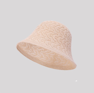 Wholesale Kids Girl Wool Cashmere Shape Cap With Lace Knitting  In Small MOQ For Summer
