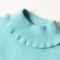 Wholesale  Camiz.kids Girls's  Flounces high collar  Sweaters With High Quality Pima Cotton