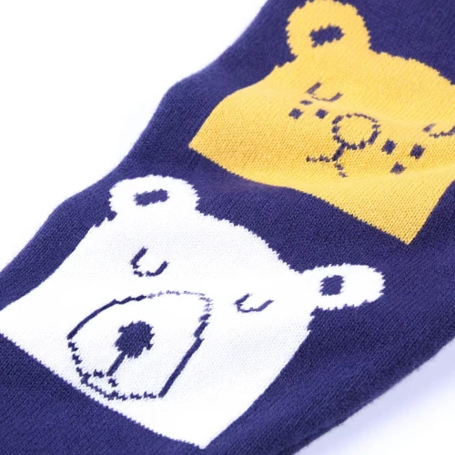 Jacquard Bear Pullover Sweater With High Quality 95%Cotton 5%Cashmere For Boy Chinese Supplier